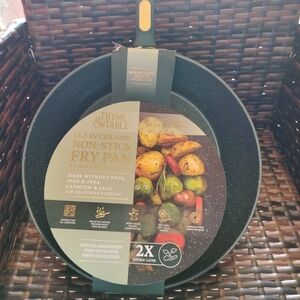 Non-Stick 12.5" Granite Ceramic Fry Pan, Green XL Cooking